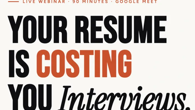 Your Resume Is Costing You Interviews